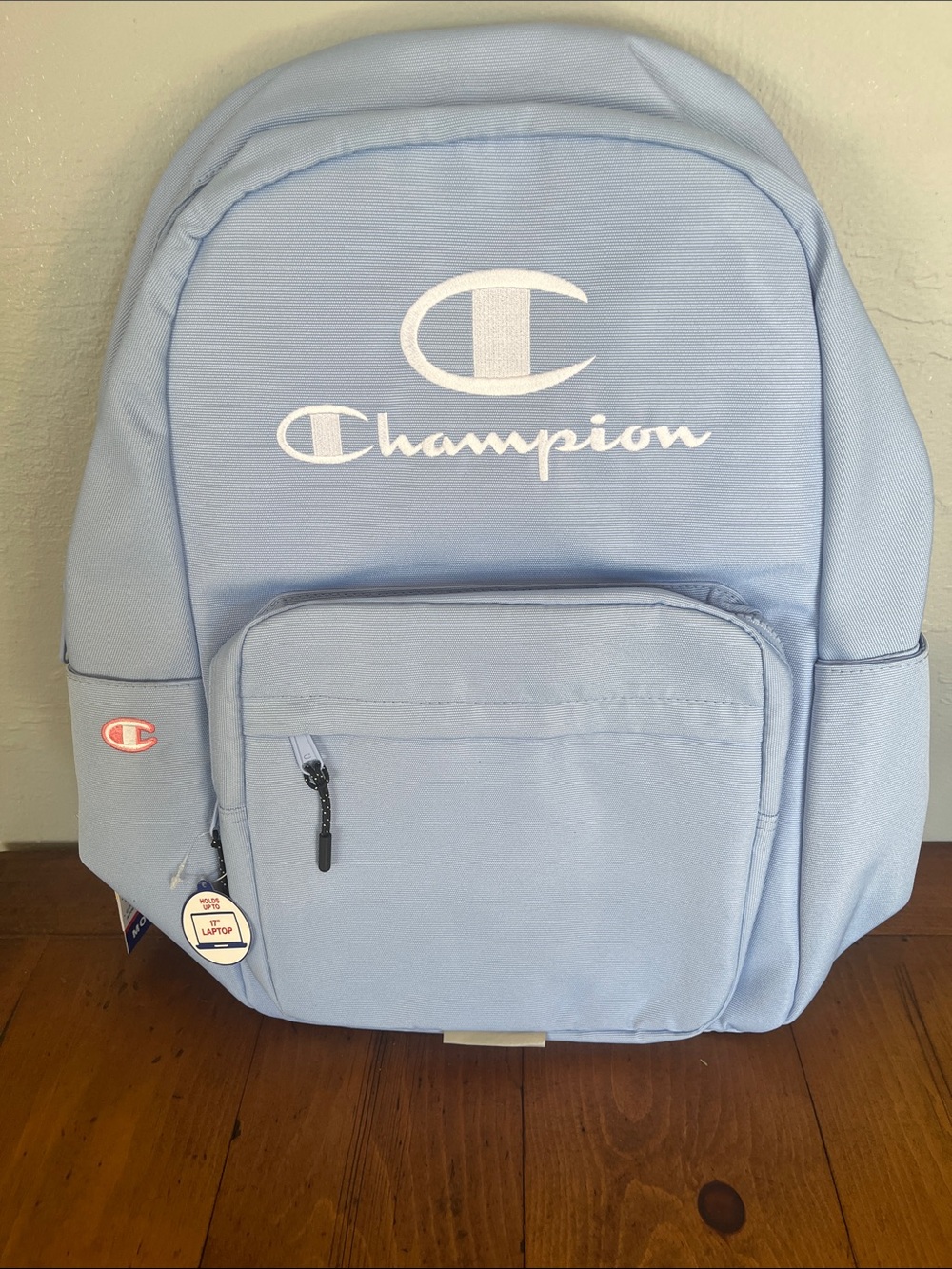 Champion Light Blue Everyday Backpack with Front Pocket